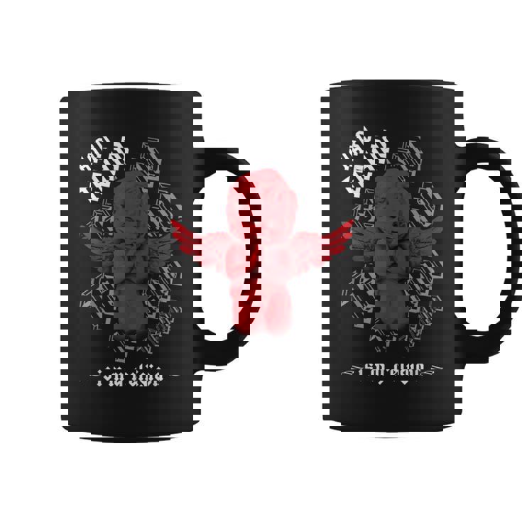 My Religion Angel Rave Music Hard Techno Raver Dark Techno Taza de café