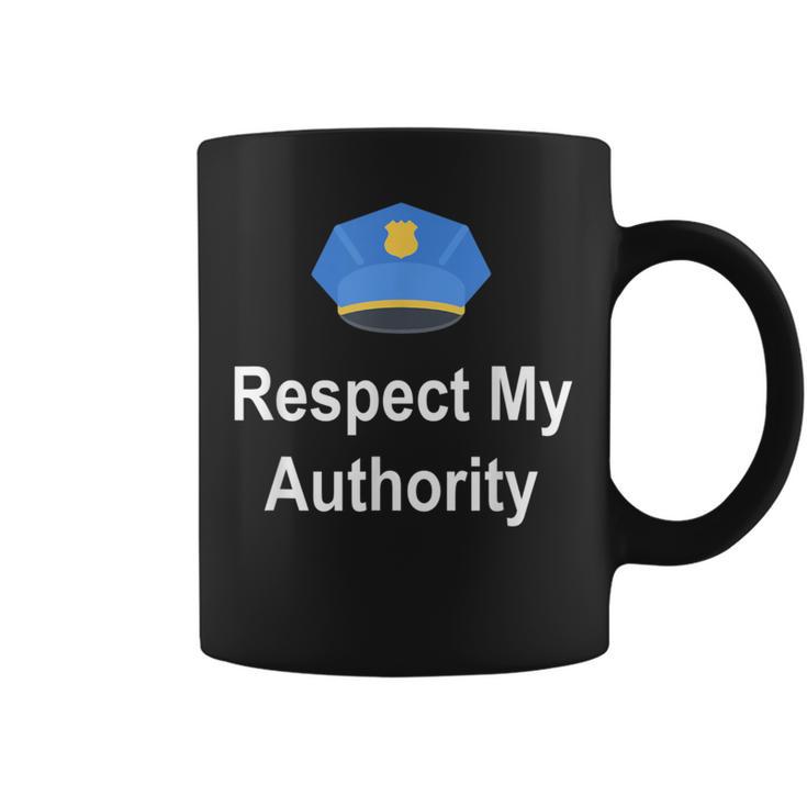 Respect My Authority Police Themed Coffee Mug