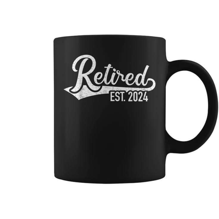 Retired 2024 For Coworker Retirement And Pensioner Coffee Mug