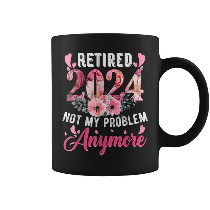 Retired 2024 Retirement For 2023 Floral Coffee Mug