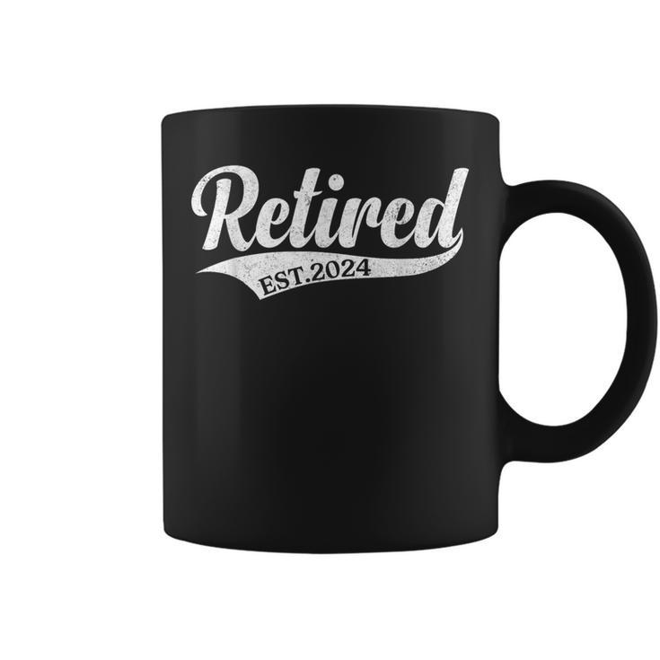 Retired Est 2024 Retirement Women Coffee Mug