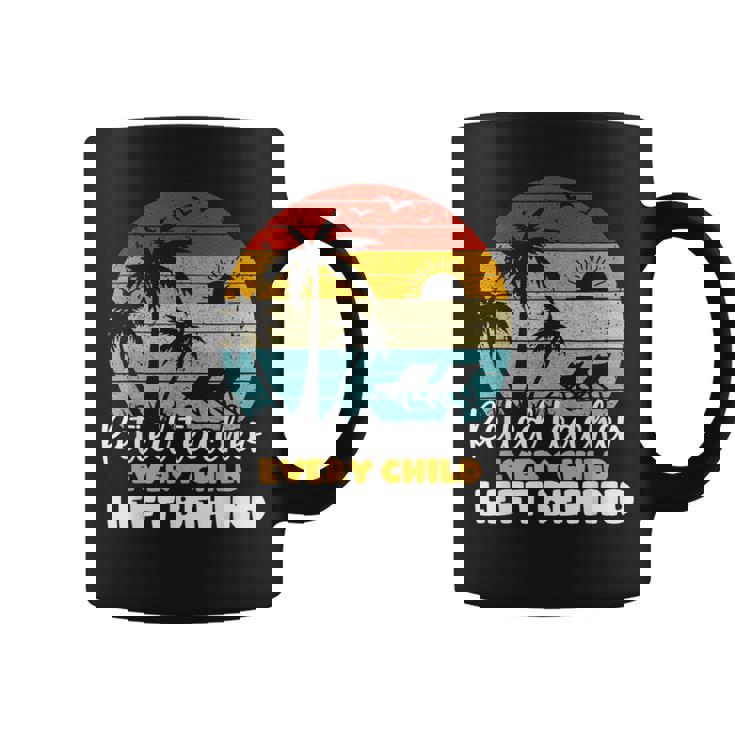 Retired Teacher Every Child Left Behind Retro Vintage Coffee Mug
