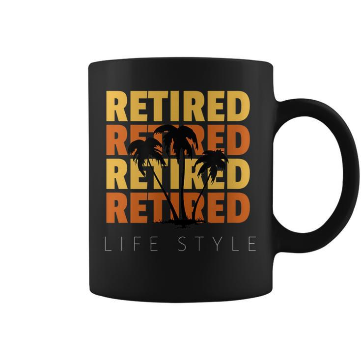 Retired Vacation Tropical Beach Lifestyle Retirement Coffee Mug