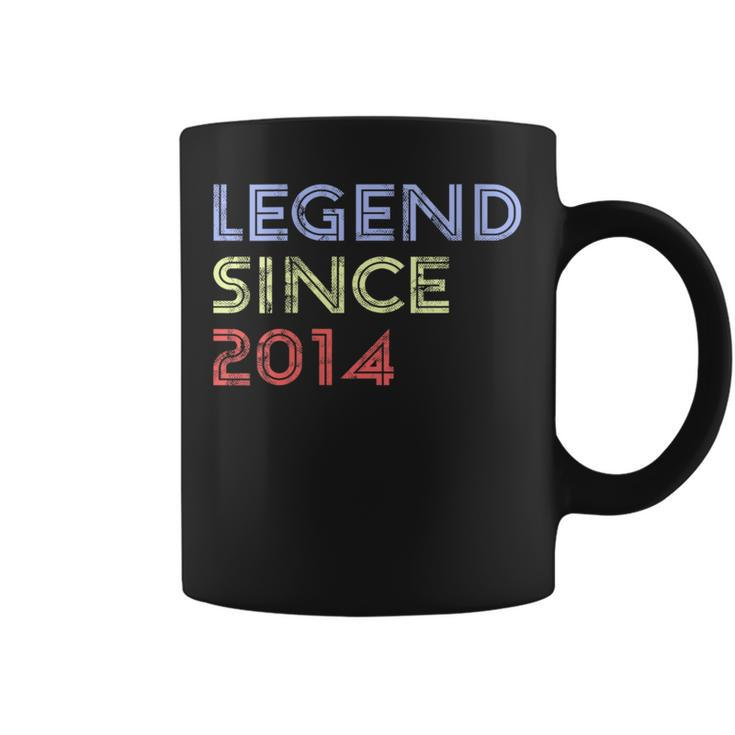 Retro 10 Years Old Vintage Legend Since 2014 10Th Birthday Coffee Mug