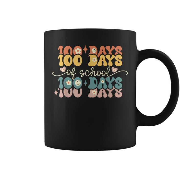 Retro 100 Days Of School Groovy Teacher 100Th Day Of School Coffee Mug
