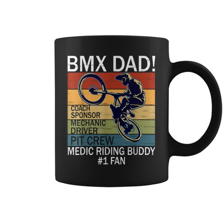 Retro Bmx Dad Coach Riding Buddy Number One Fan Father's Day Coffee Mug