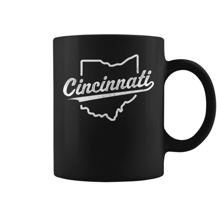 Retro Cincinnati Ohio 1788 Vintage Script Throwback Coffee Mug