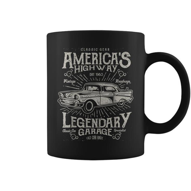 Retro Classic Car Rockabilly Old School 50S 60S Vintage Car Coffee Mug