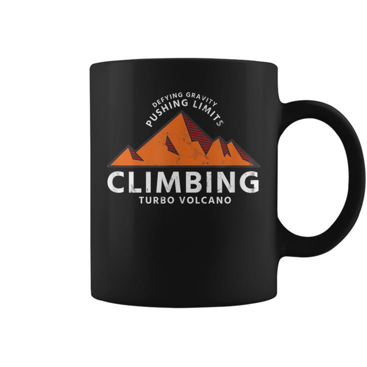 Retro Climbing Defying Gravity Pushing Limits Vintage Coffee Mug