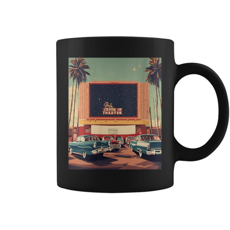 Retro Drive-In Theater Vintage Movies Graphic Coffee Mug