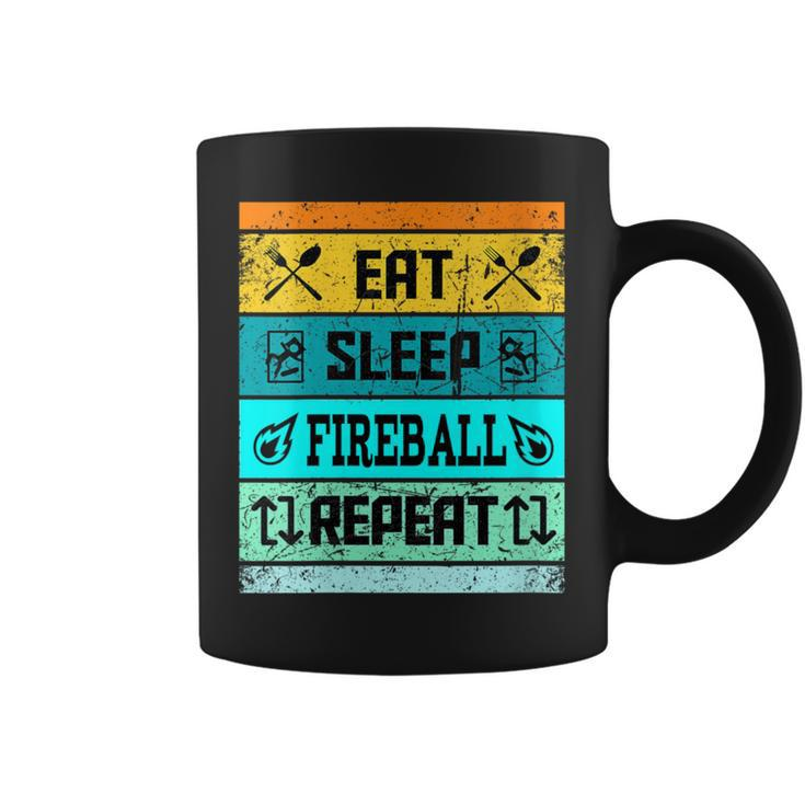 Retro Eat Sleep Fireball Women Coffee Mug