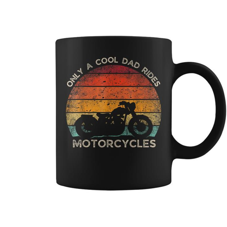 Retro Father's Day Only A Cool Dad Rides Motorcycles Biker Coffee Mug