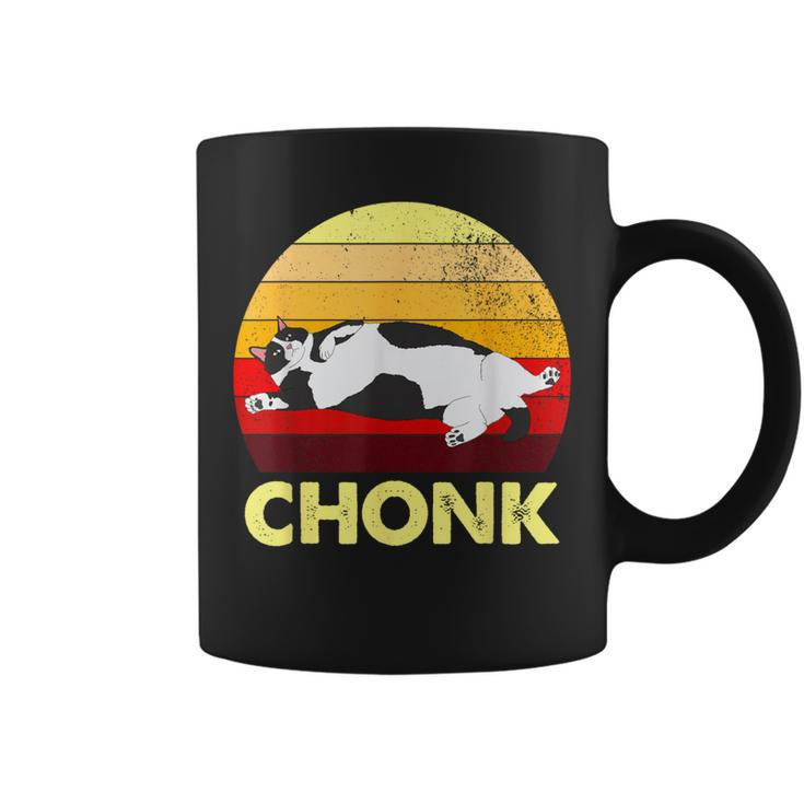 Retro Chonk Cat Coffee Mug
