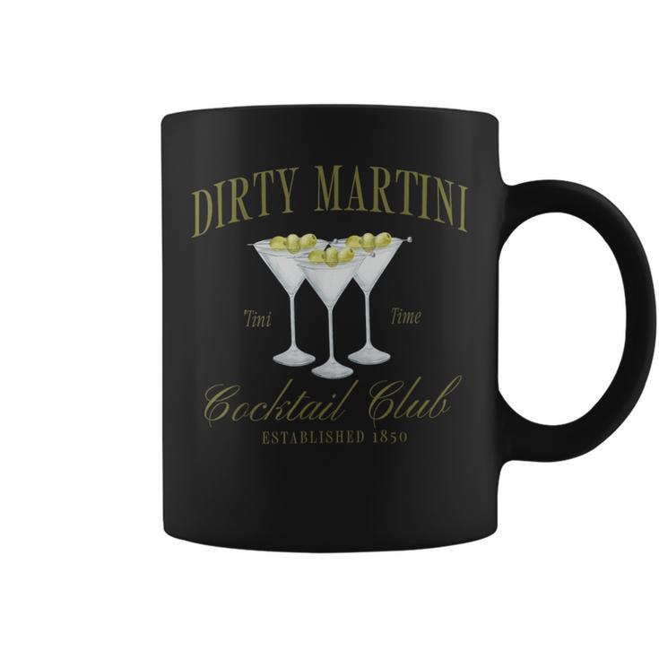 Retro Dirty Martini Cocktail And Social Club Drinking Coffee Mug