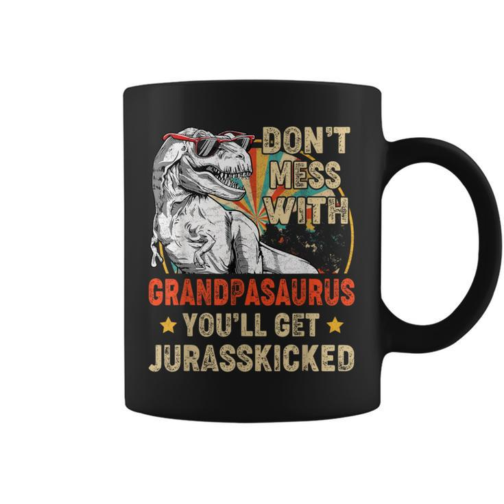 Retro Grandpa Rex Saurus Father's Day Christmas Dinosaurs Coffee Mug