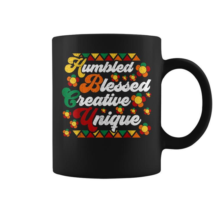 Retro Groovy Hbcu Humbled Blessed Creative Unique Coffee Mug