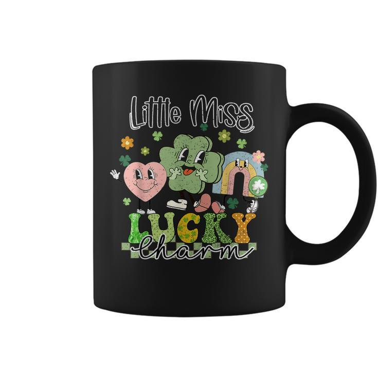 Retro Groovy Little Miss Lucky Charm St Patrick's Day Coffee Mug