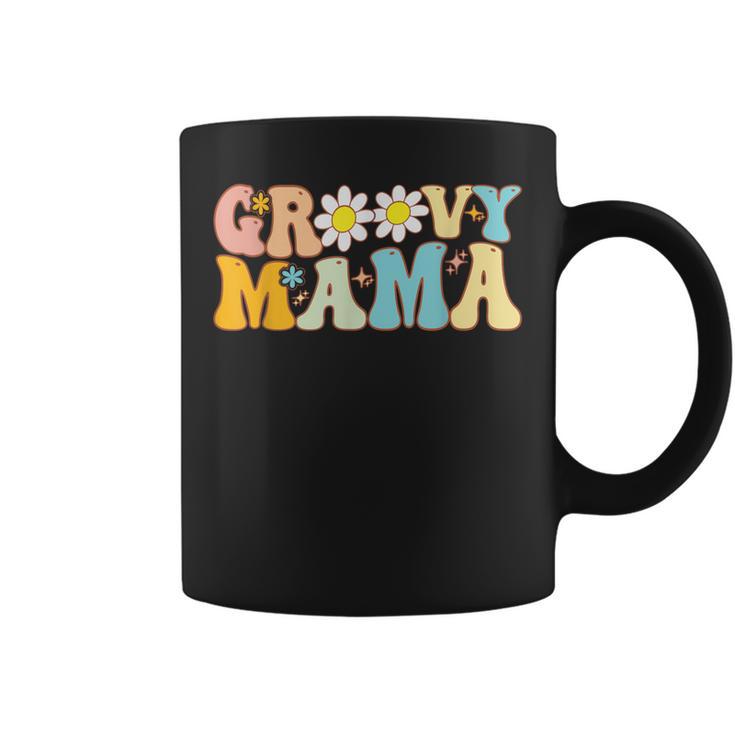 Retro Groovy Mama Daisy Flower Baby Shower For Mother's Day Coffee Mug