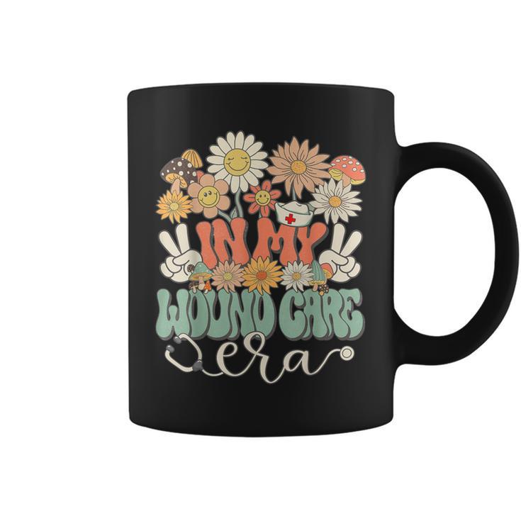 Retro Groovy In My Wound Care Era Nurse Floral Hippie Daisy Coffee Mug