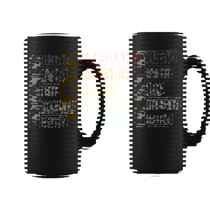 Retro Husband Father Hero Protector Legend Father Day Dad Coffee Mug
