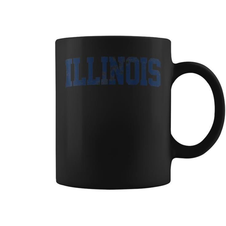 Retro Illinois Vintage Illinois Orange Blue Throwback Il Coffee Mug