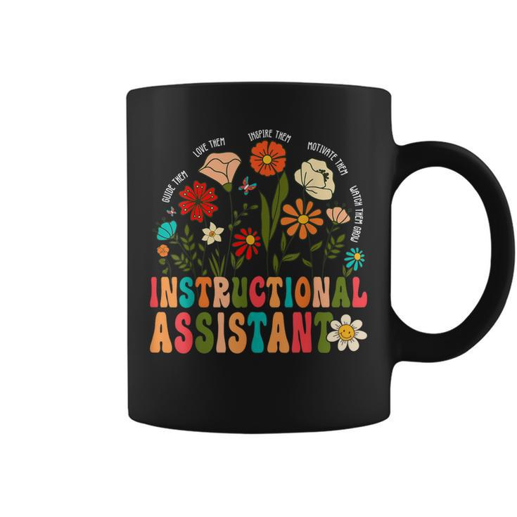 Retro Instructional Assistant Wildflowers Teacher Aide Coffee Mug