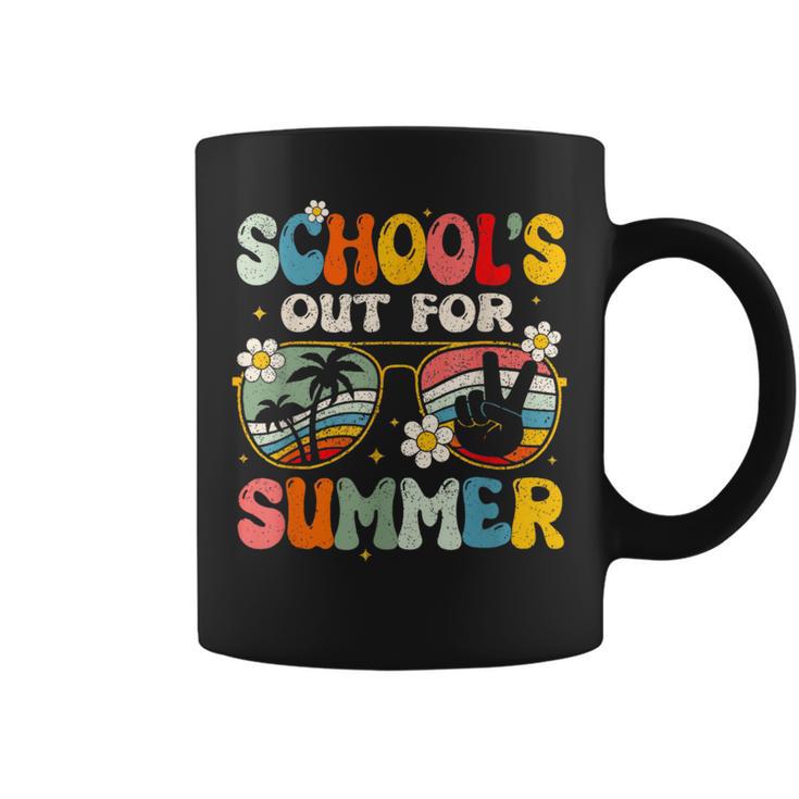 Retro Last Day Of School Schools Out For Summer Teacher Coffee Mug