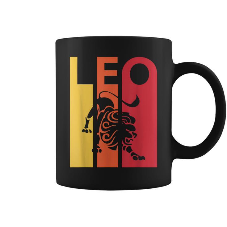 Retro Leo Zodiac Sign July August Birthday Vintage Leo Coffee Mug