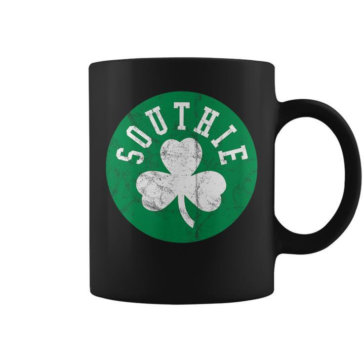 Retro Look Southie Irish St Patrick's Day Distressed Coffee Mug