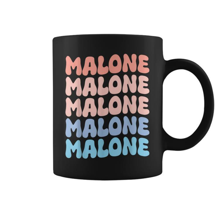 Retro Malone First Name Boy Personalized Groovy 80'S Girl Coffee Mug