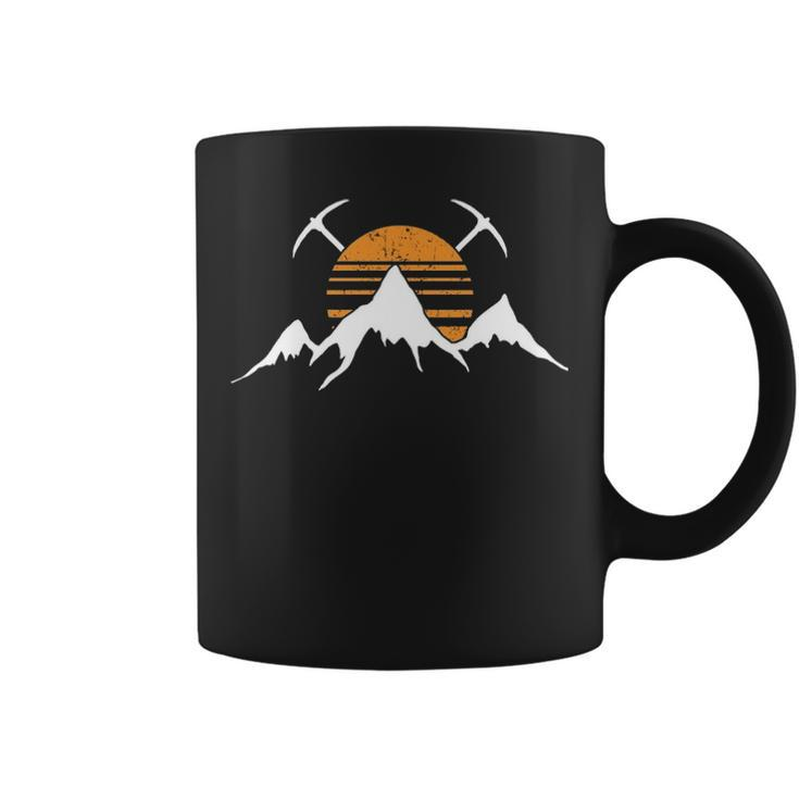 Retro Mountain Ice Climbing Bouldering Coffee Mug
