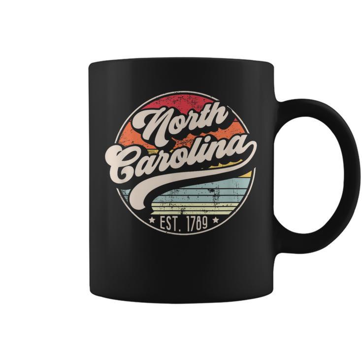 Retro North Carolina Home State Nc Cool 70S Style Sunset Coffee Mug