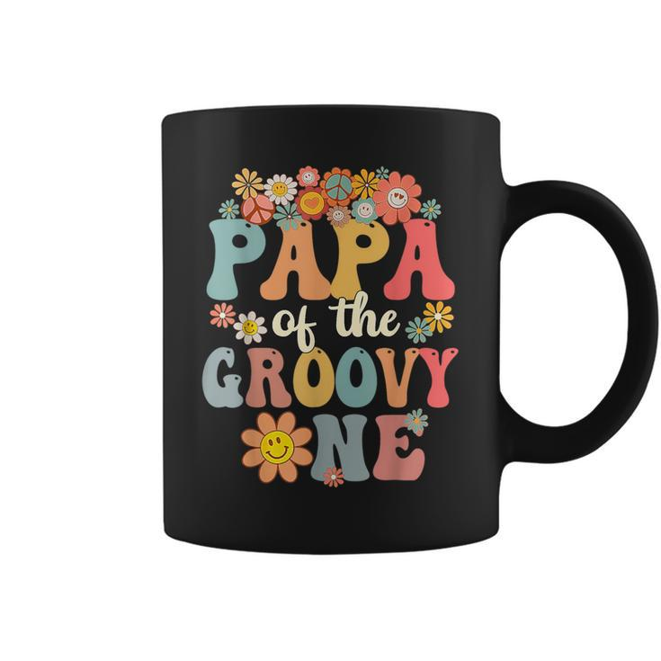 Retro Papa Of Groovy One Matching Family 1St Birthday Party Coffee Mug