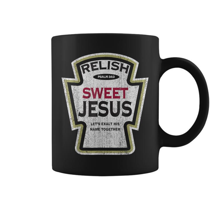 Retro Relish Sweet Jesus Christian Parody Coffee Mug