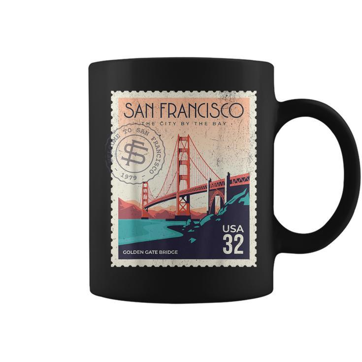 Retro San Francisco Golden Gate Bridge Sf Traveler Coffee Mug