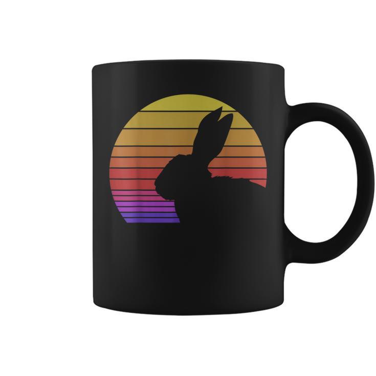 Retro Style Rabbit Silhouette Vintage Coffee Mug