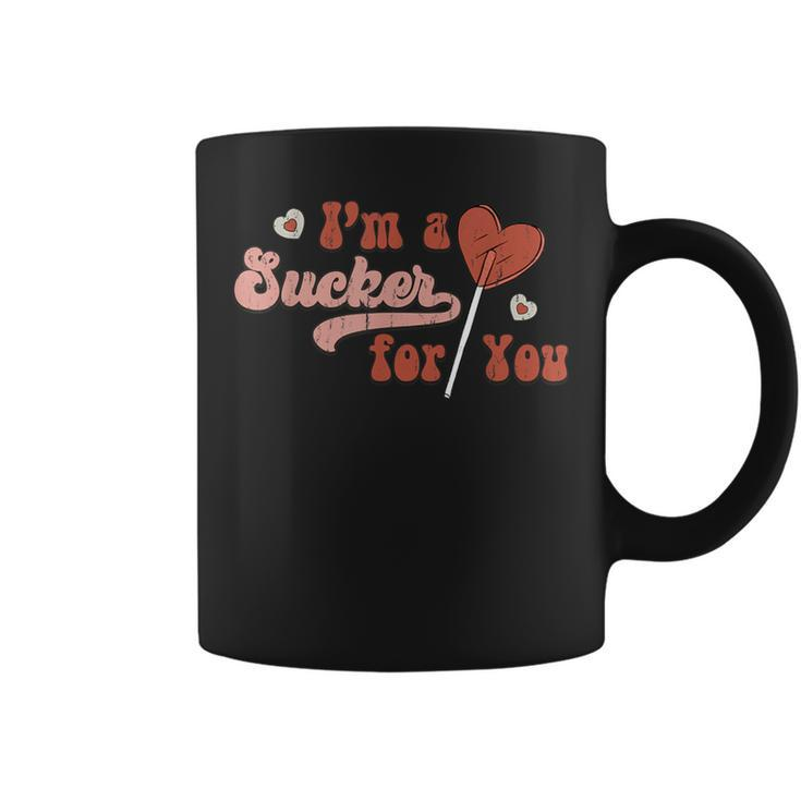 Retro Im A Sucker For You Couple Matching Valentine Coffee Mug