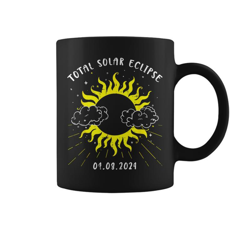 Retro Sun Total Solar Eclipse April 8 2024 Totality Coffee Mug