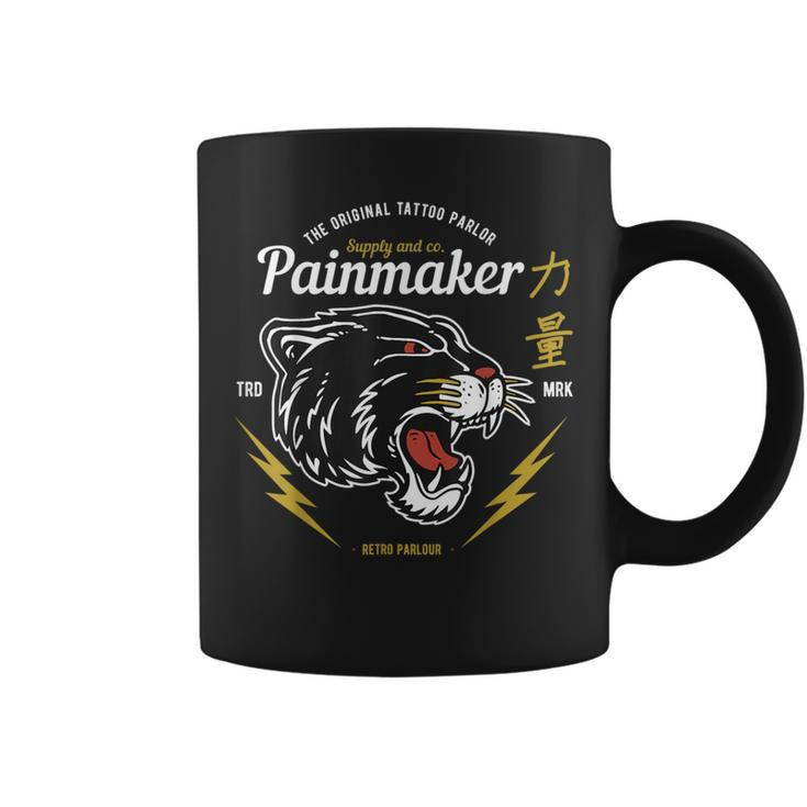 Retro Tattoo Parlor Oldschool Panther Head Coffee Mug