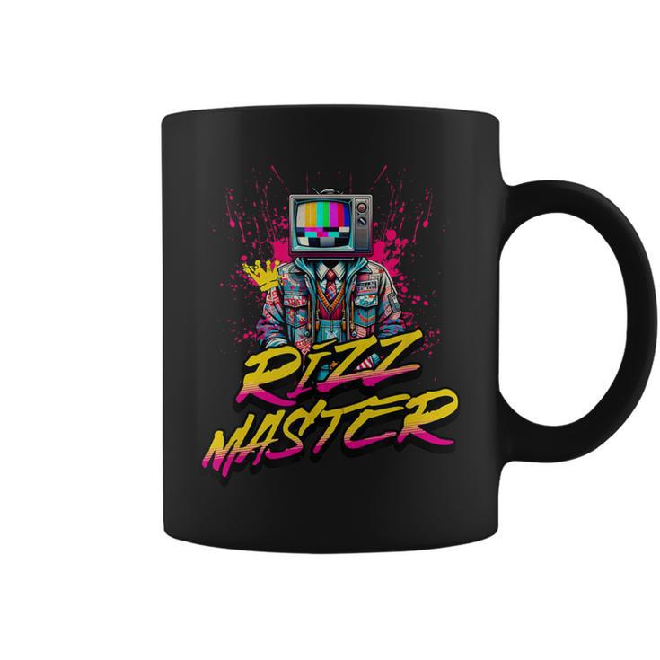 Retro Tv Head Rizz Master Vintage Cool Kid Statement Coffee Mug