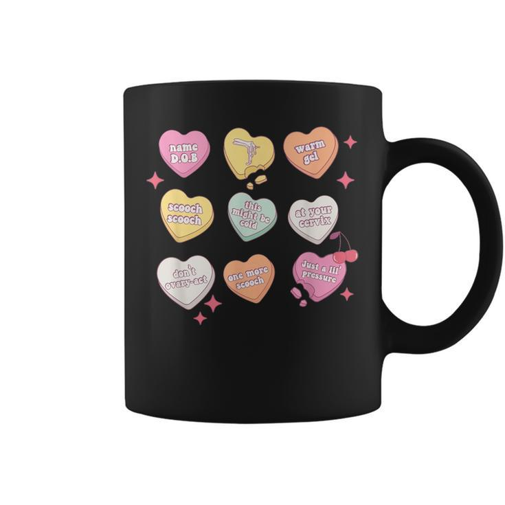 Retro Valentine Gynecologist Obgyn Nurse Conversation Hearts Coffee Mug