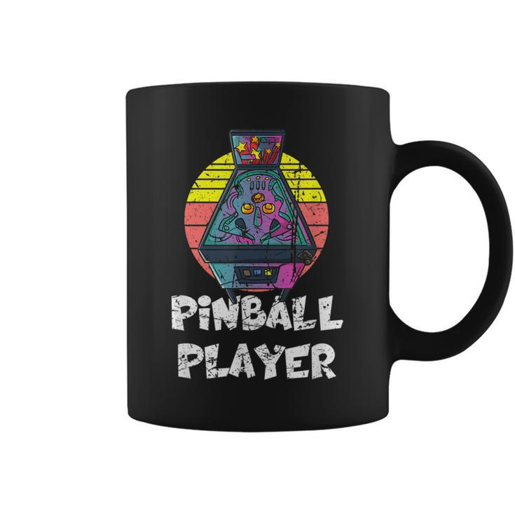 Retro Vintage Arcade Distressed Pinball Player Coffee Mug