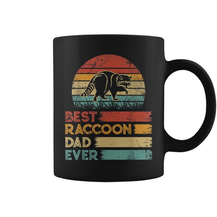 Retro Vintage Best Raccoon Dad Ever Animals Lover Coffee Mug