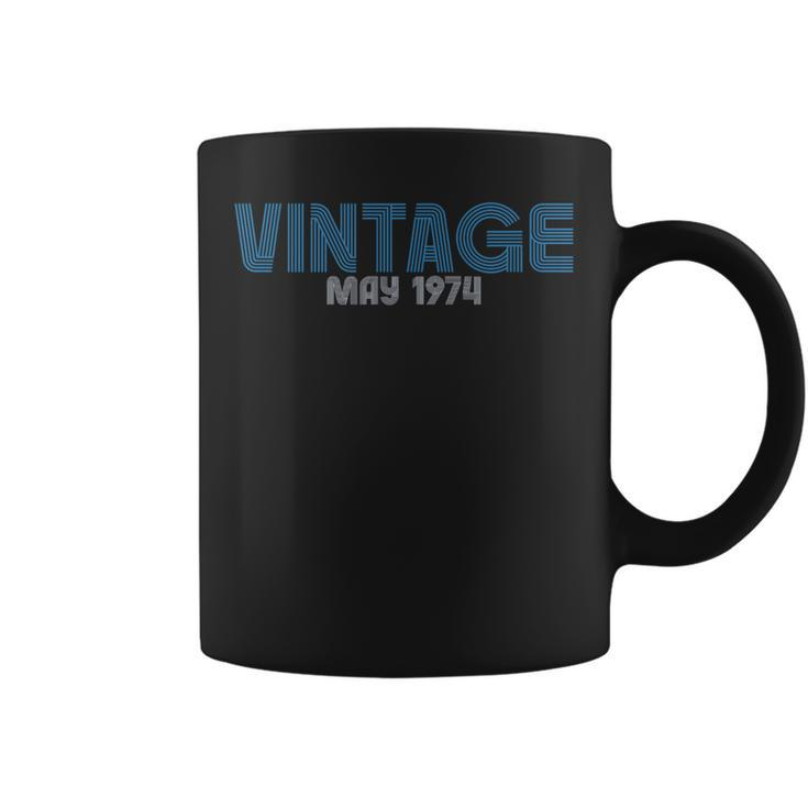 Retro Vintage Birthday Born May 1974 Bday Coffee Mug