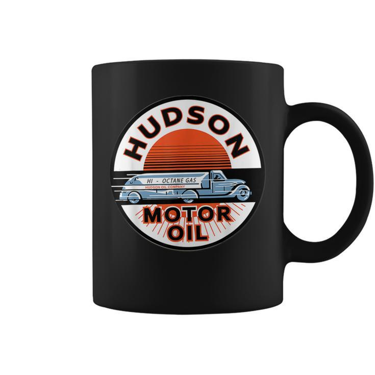 Retro Vintage Gas Station Hudson Motor Oil Car Bikes Garage Coffee Mug