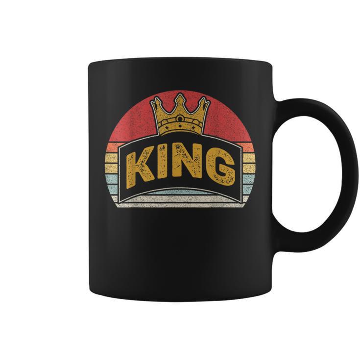 Retro Vintage King Gold Crown Birthday Coffee Mug