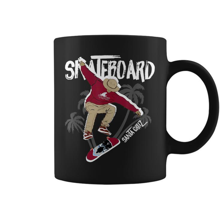 Retro Vintage Santa Cruz Boy Skateboarding Streetwear Coffee Mug