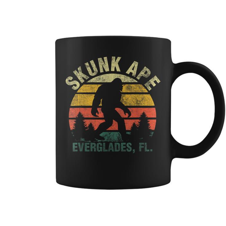 Retro Vintage Skunk Ape Florida Everglades Bigfoot Coffee Mug