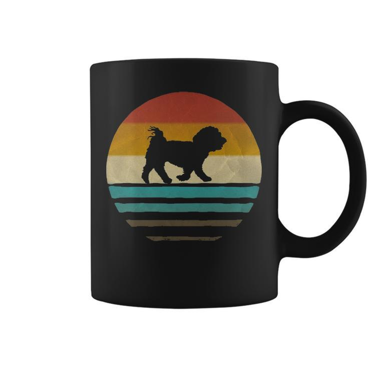 Retro Vintage Sunset Maltese Dog Breed Silhouette Gif Coffee Mug