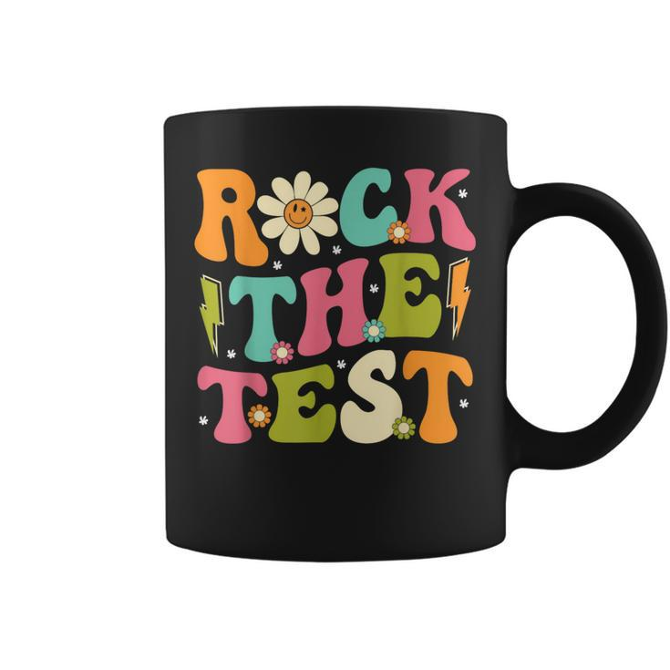 Retro Wavy Teacher Testing Day Coffee Mug